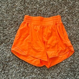 Neon Orange Hotty Hot Short Lululemon Size 2